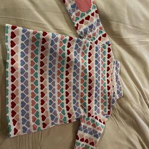 Colorful Heart Patterned Jacket